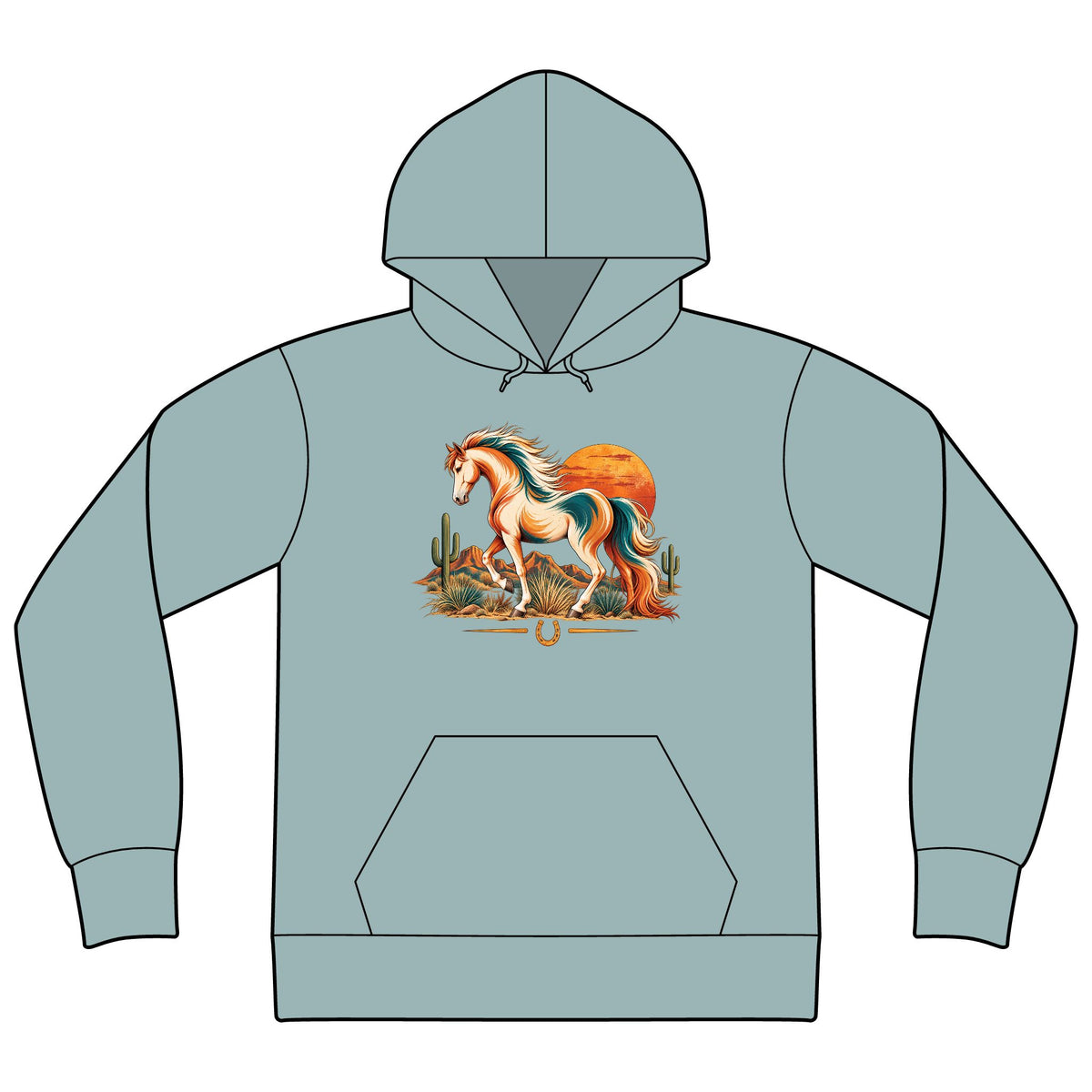Western Horse Sweatshirt, Horse Lover Hoodie, Retro Equestrian Sweatshirt, Cowgirl Hoodie, Horse Girl Gift, Western Horse Lover Gift