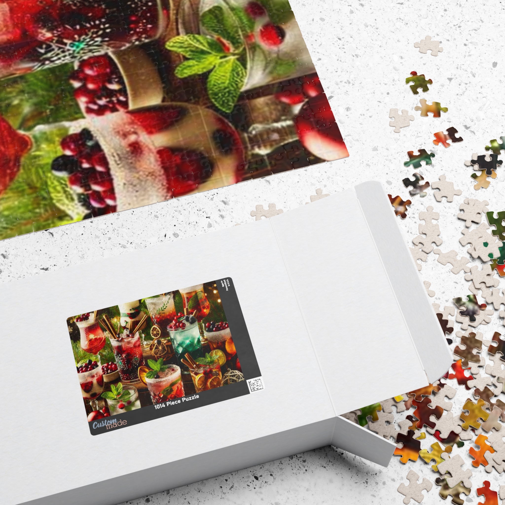 Holiday Cocktails Puzzle 520 Piece | Festive Drinks Jigsaw Puzzle