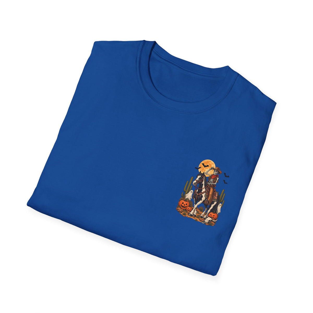 Western Halloween Skeleton Cowboy Horse T-Shirt – Spooky Equestrian Tee