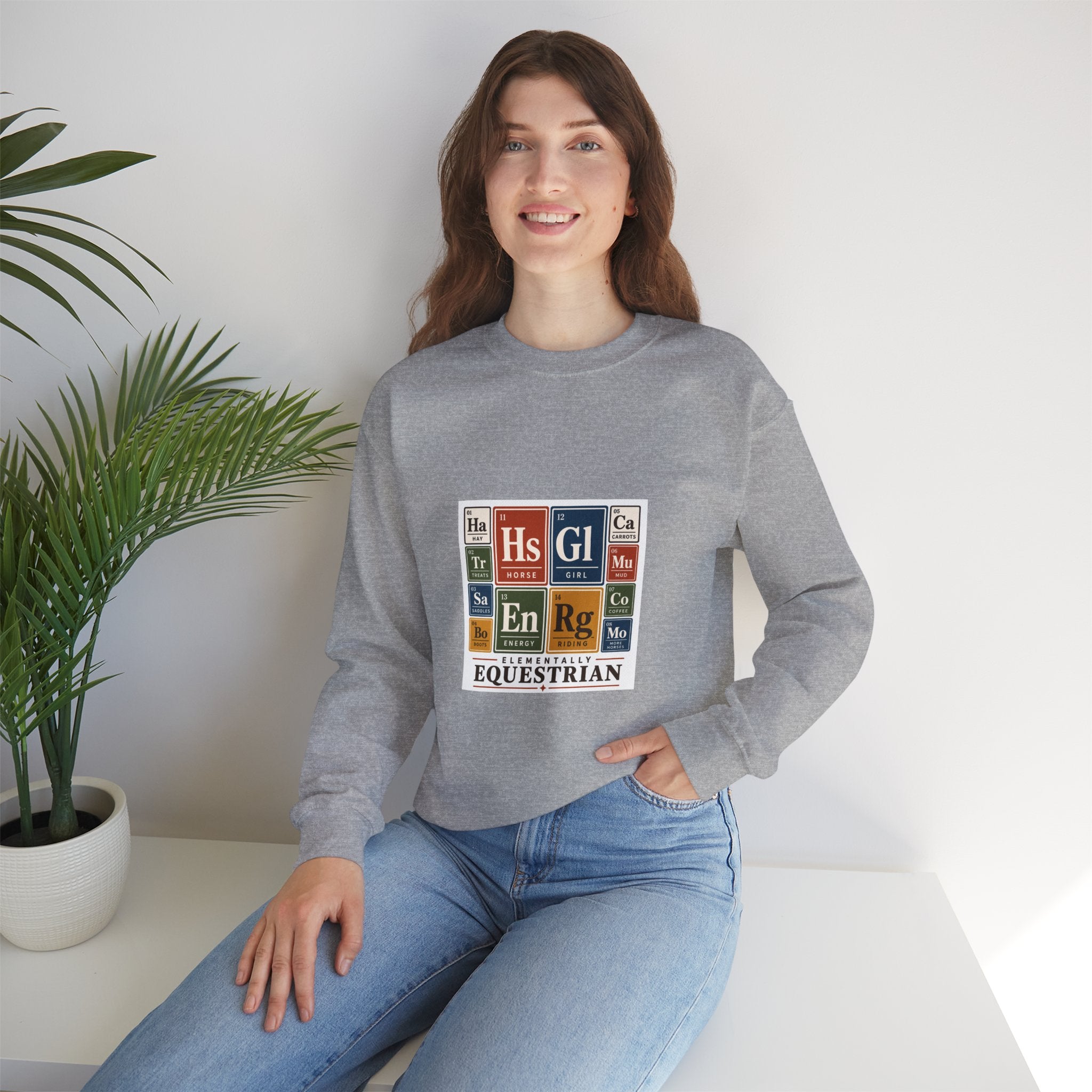 Periodic Table Equestrian Energy Crewneck Sweatshirt
