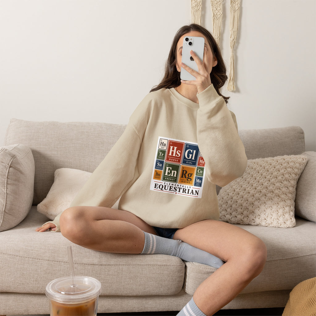 Periodic Table Equestrian Energy Crewneck Sweatshirt