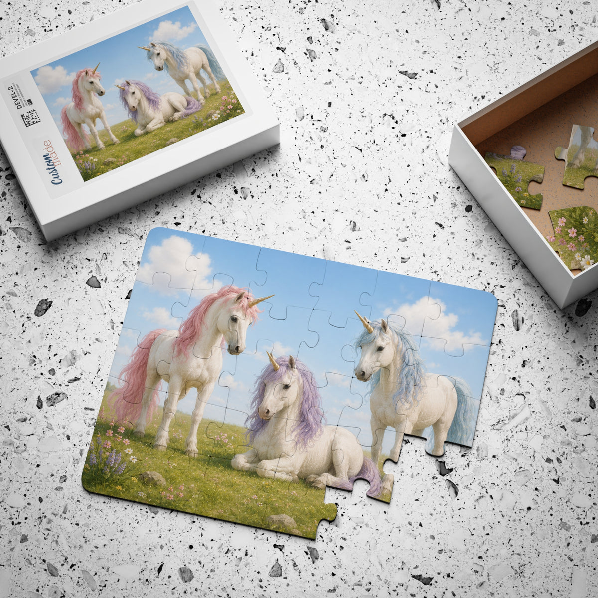 Unicorn Trio 30-piece pastel kids puzzle