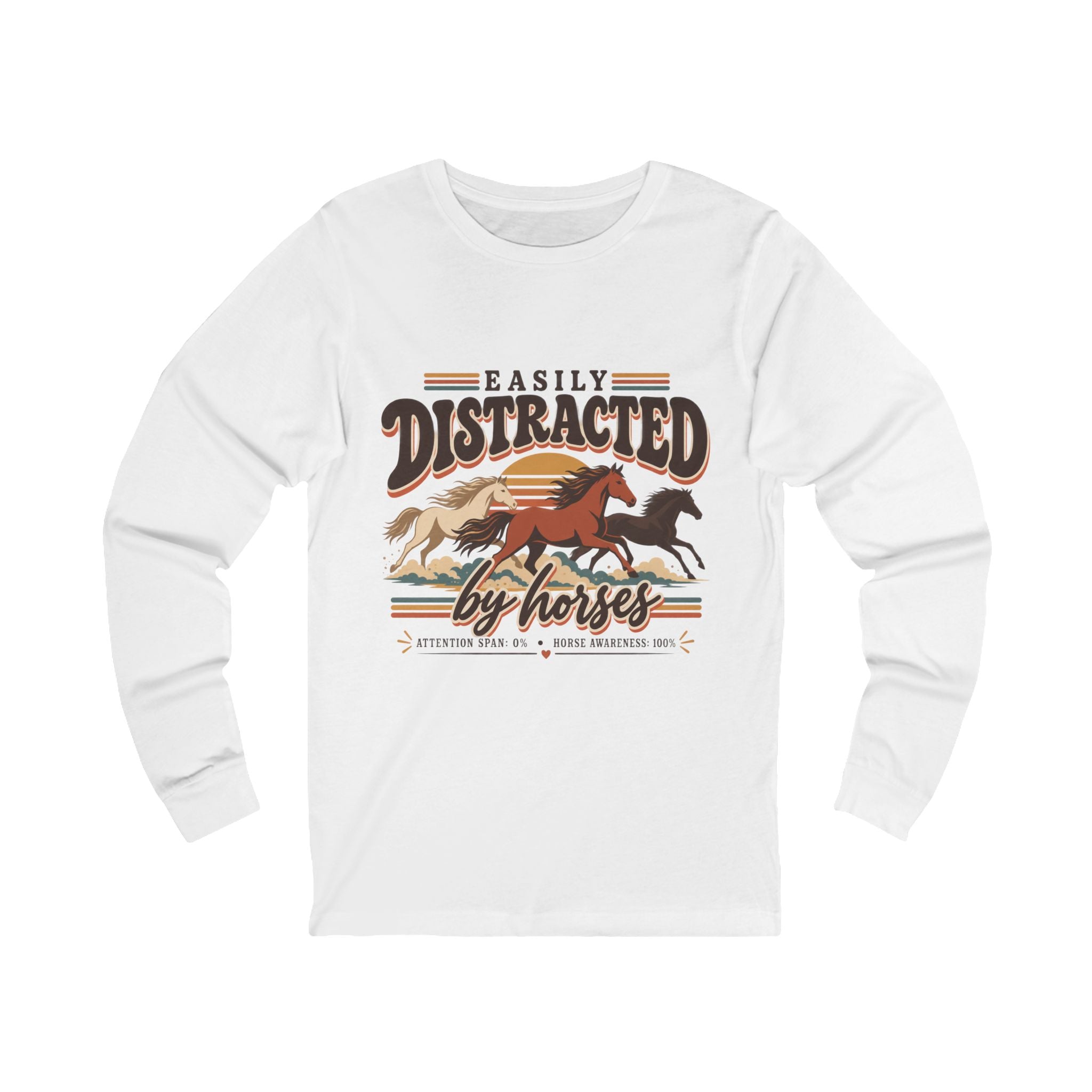 Easily Distracted by Horses long sleeve tee