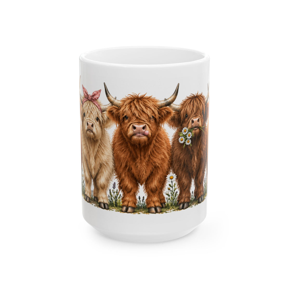 Highland Cow Ceramic Mug 15oz