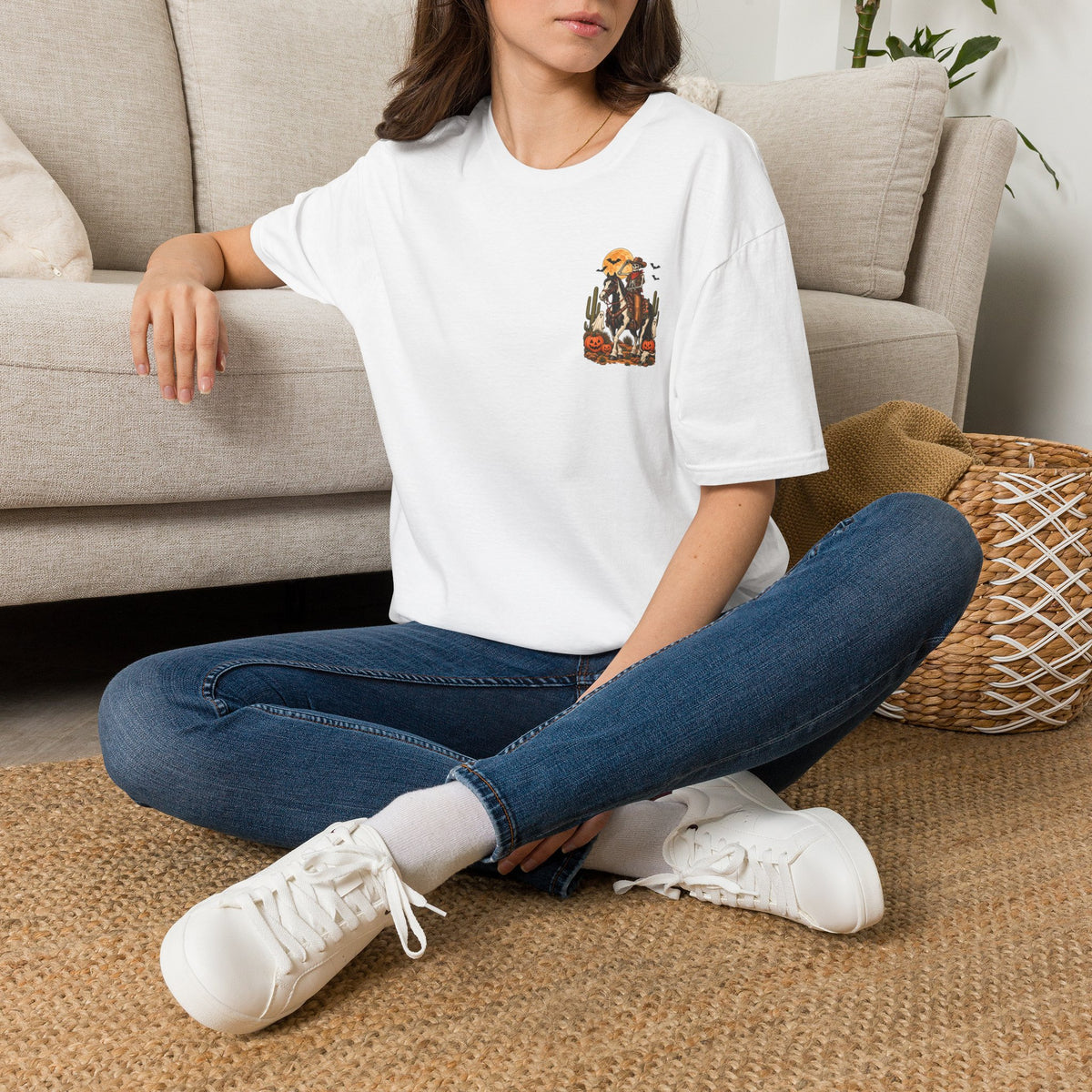 Western Halloween Skeleton Cowboy Horse T-Shirt – Spooky Equestrian Tee