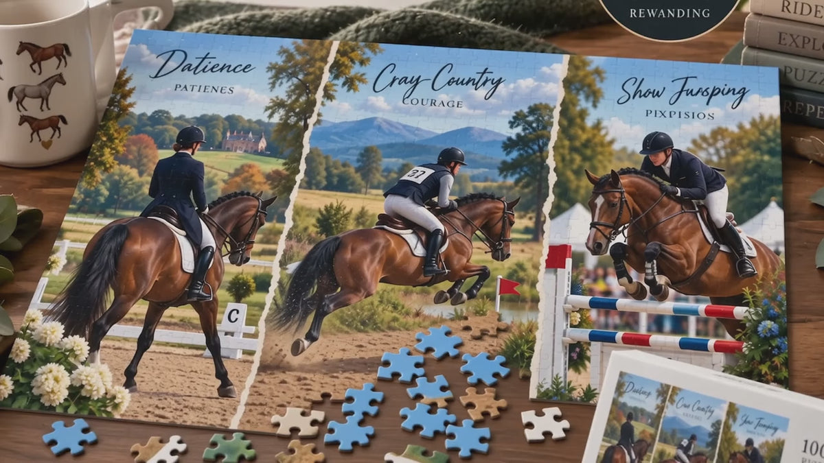 3 Day Eventing Puzzle – 1014 Piece Horse Puzzle | Equestrian Gift for Riders